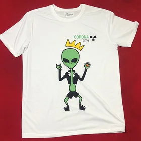 Прикольные футболки: Corona Time в короне